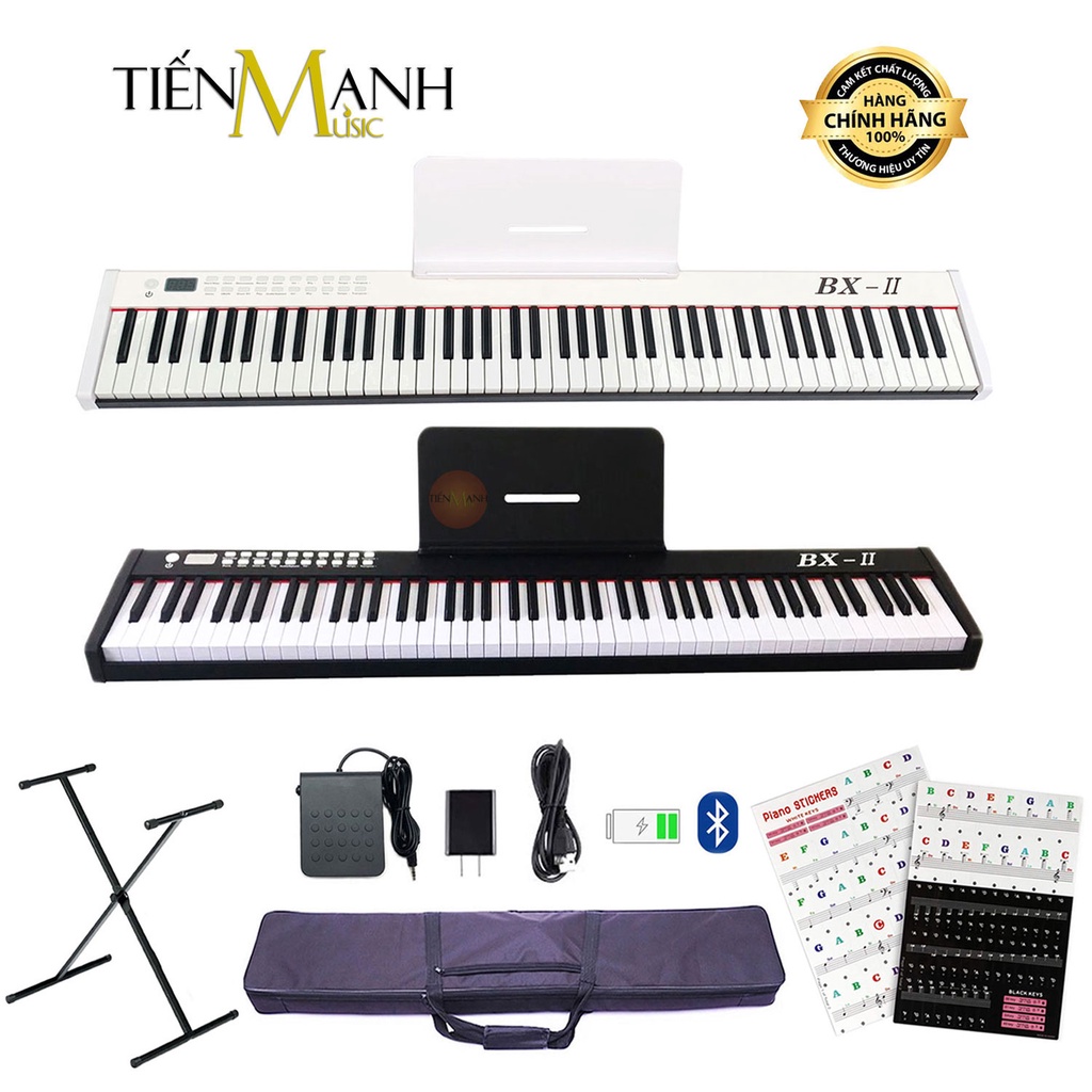 [Chính Hãng, Tặng Sticker] Đàn Piano Điện Bora BX-II - Đàn, Chân, Bao, Nguồn BX-02 - 88 Phím nặng Cảm ứng lực Có Loa BX2