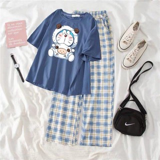 Sét dora mặc áo cừu kèm quần kẻ siêu cute - tại ly ly shop