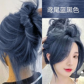 Thuốc Nhuộm Tóc Tại Nhà Tạo Bọt Không Gây Kích Ứng Tự Nhiên Màu Đen / Xanh Dương Dành Cho Bạn Nữ