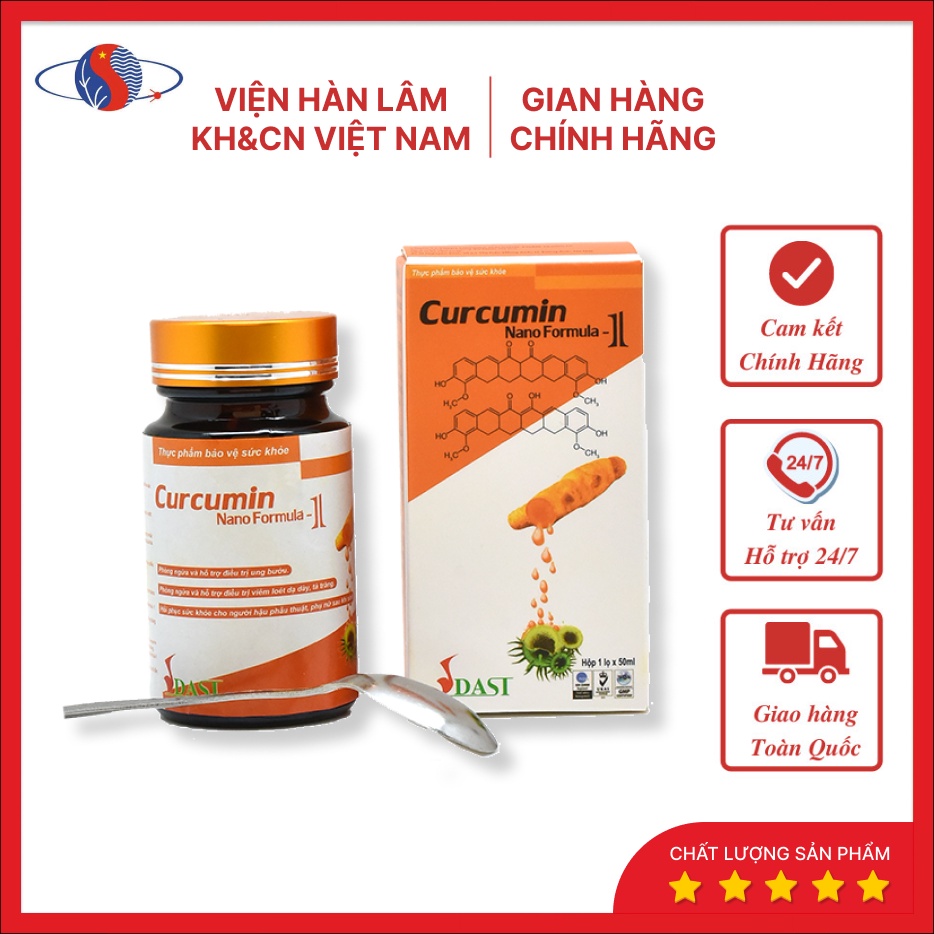 Nano curcumin FORMULA - Sản Phẩm Viện Hàn Lâm KH&CN Việt Nam - HỖ TRỢ NGƯỜI BỊ VIÊM LOÉT DẠ DÀY