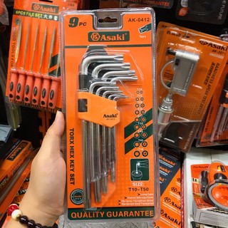 Bộ lục giác - hoa thị 9 chi tiết asaki ak-0410 ak-0412 ak-0413