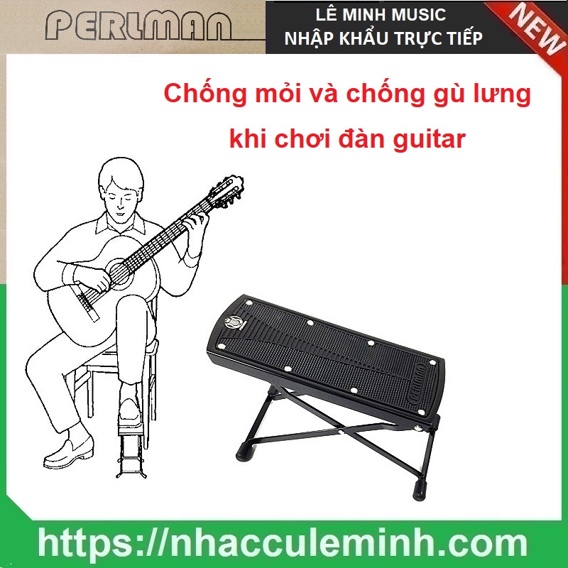 Gác Chân Học Đàn Guitar cao cấp Perlman – Chính Hãng