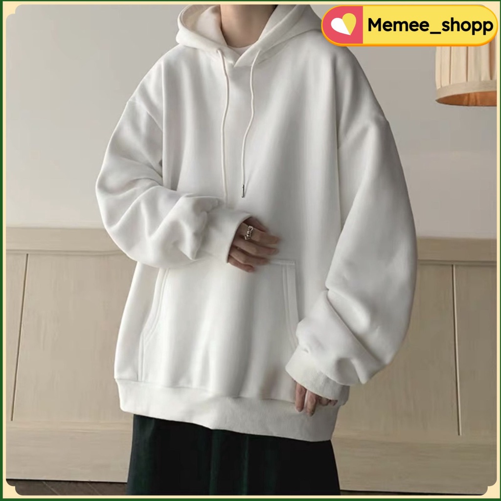 Áo Hoodie Trơn Nam Nữ Chất Nỉ Bông Form Rộng Loại 1 Dày Dặn