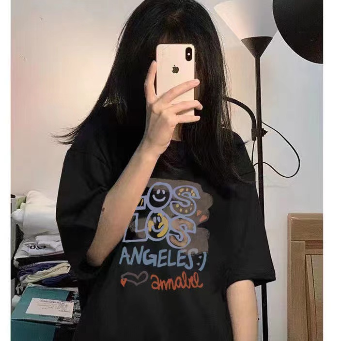 NRVP Áo Thun Unisex Mùa Hè Dáng Suông Tay Cộc Phong Cách Hàn Quốc Cho Nam Nữ