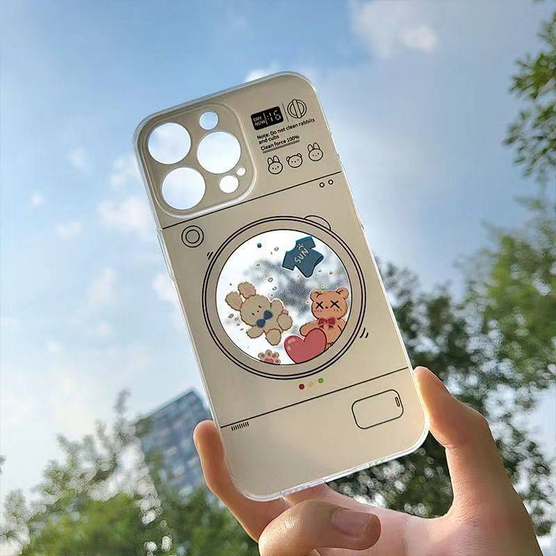 Ốp điện thoại trong suốt chống rơi bảo vệ toàn diện unisex đáng yêu thích hợp cho Apple iPhone 14 13 12 11 Pro Max NJGU