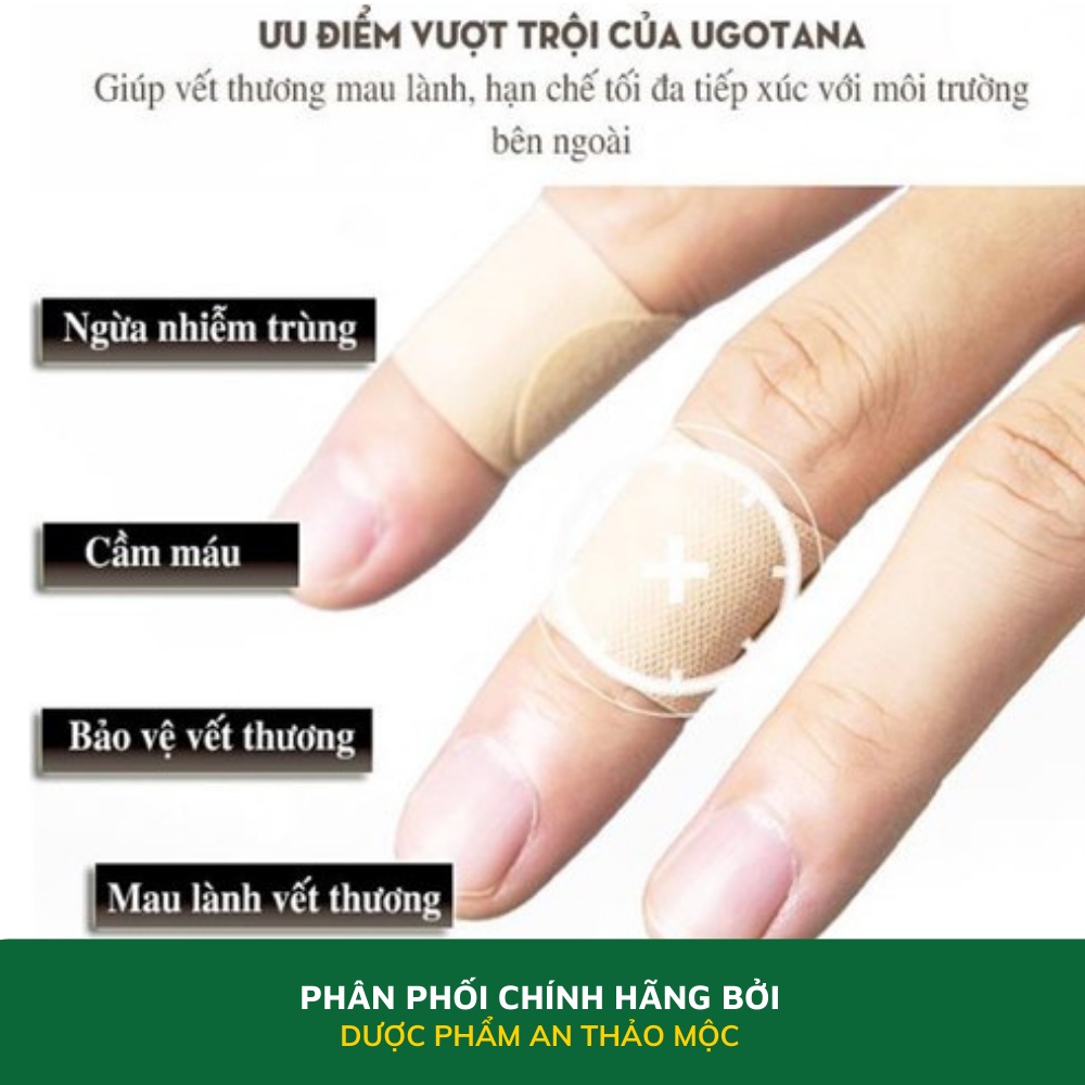 Băng dán cá nhân y tế TANAPHAR Ugotana bảo vệ vết trầy xước rách da hiệu quả không thấm nước độ dính cao