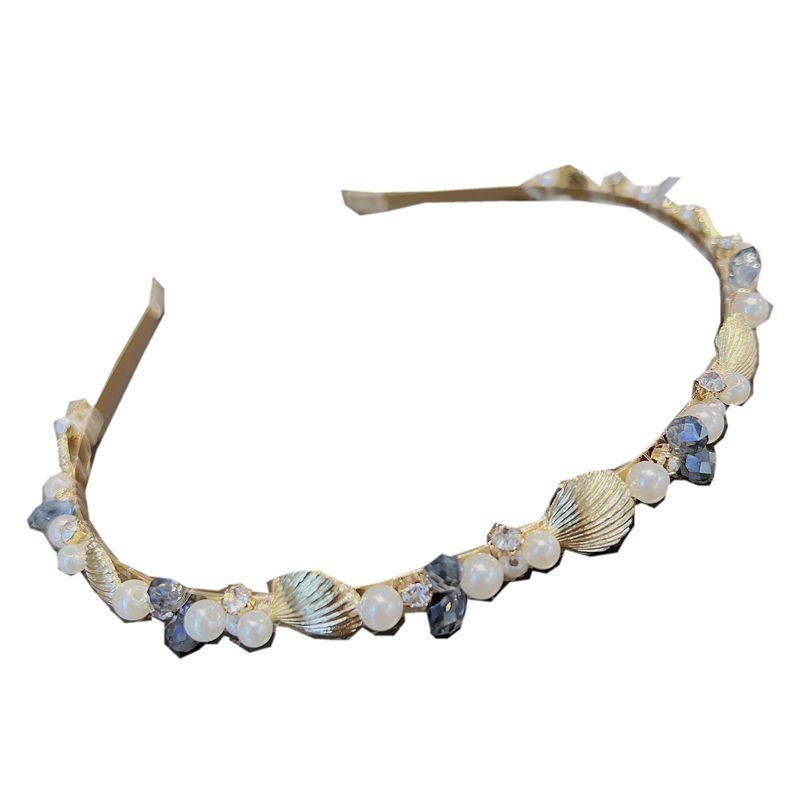 Băng Đô Cài Tóc Đính Hạt Ngọc Trai / Vỏ Sò / Sao Biển Phong Cách Hàn Quốc Cổ Điển Dành Cho Nữ