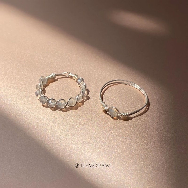 Nhẫn đá Labradorite tự nhiên