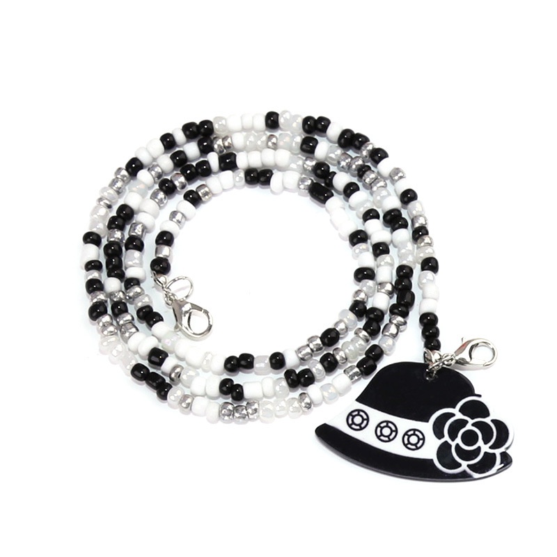 Dây đeo khẩu trang/mắt kính phong cách Hàn Quốc thời trang ngọt ngào-  Phong cách Đen