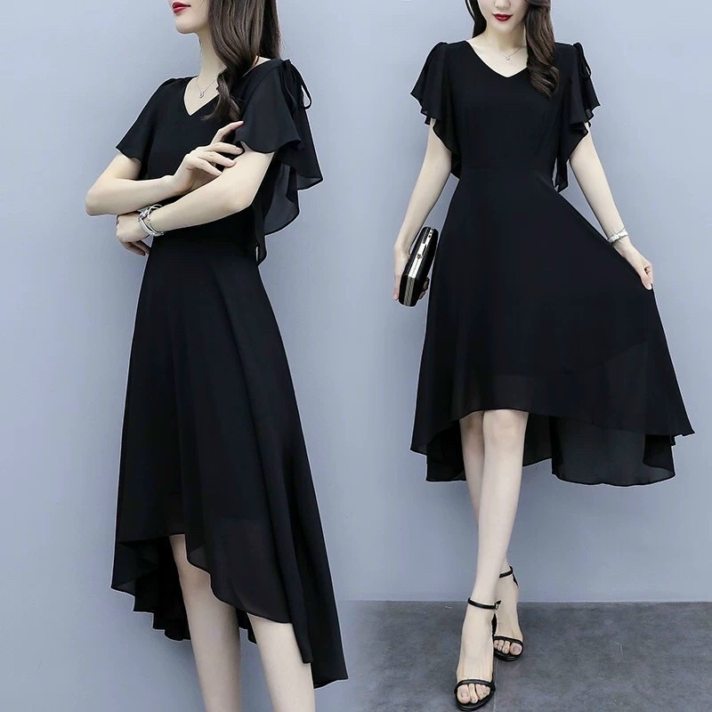 Đầm voan chiffon M/L/XL/2XL⚡️Đầm dự tiệc / trung niên