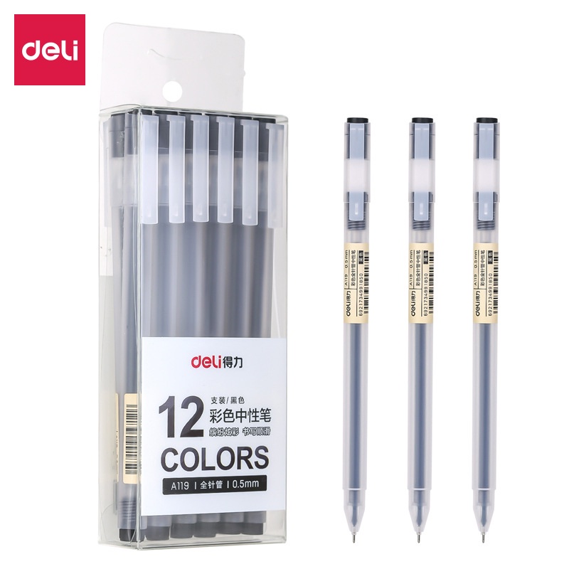 Set 8 Bút Mực Gel Ngòi 0.5mm Nhiều Màu Đen / Xanh Dương