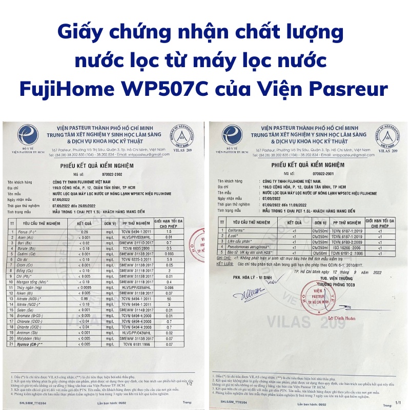 Máy lọc nước UF siêu lọc FUJIHOME WP507C Tích hợp làm nước nóng lạnh - Công nghệ Nhật bản - Bảo hành toàn quốc