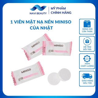 1 viên mặt nạ mask giấy nén Miniso Nhật Bản