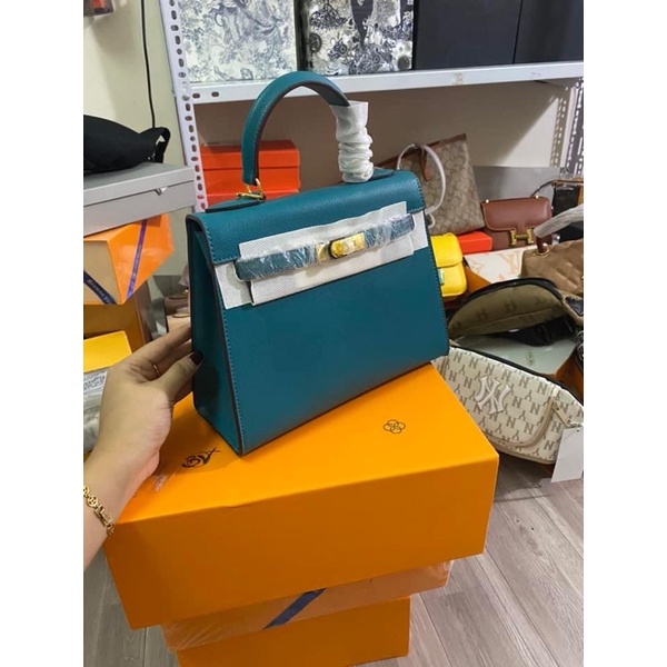 M4565 Túi HM kelly màu xanh lam đặc biệt size 25 Siêu đẹp