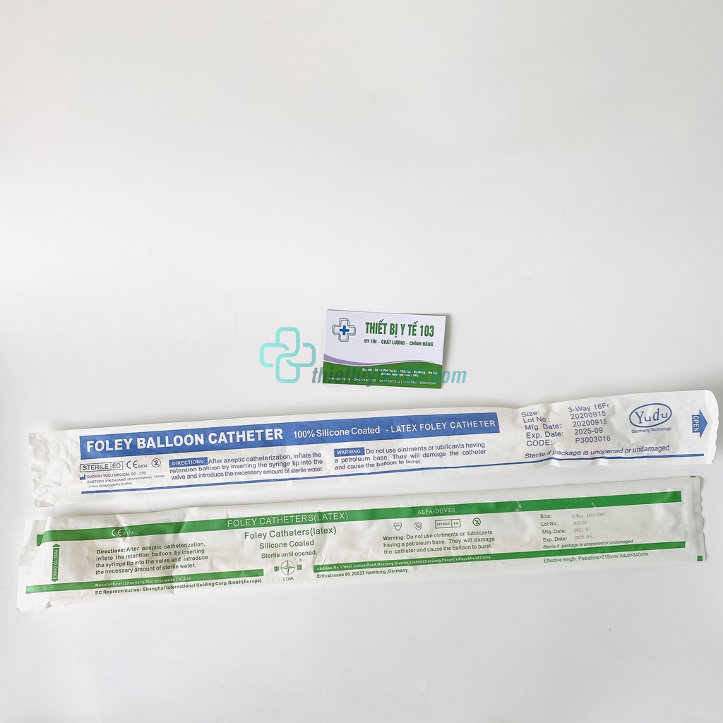 Ống Thông Tiểu 2, 3 Nhánh SONDE FOLEY Các Size 12fr 14fr 16fr 18fr 20fr 22fr - Chất Liệu Cao Su, Dễ Sử Dụng