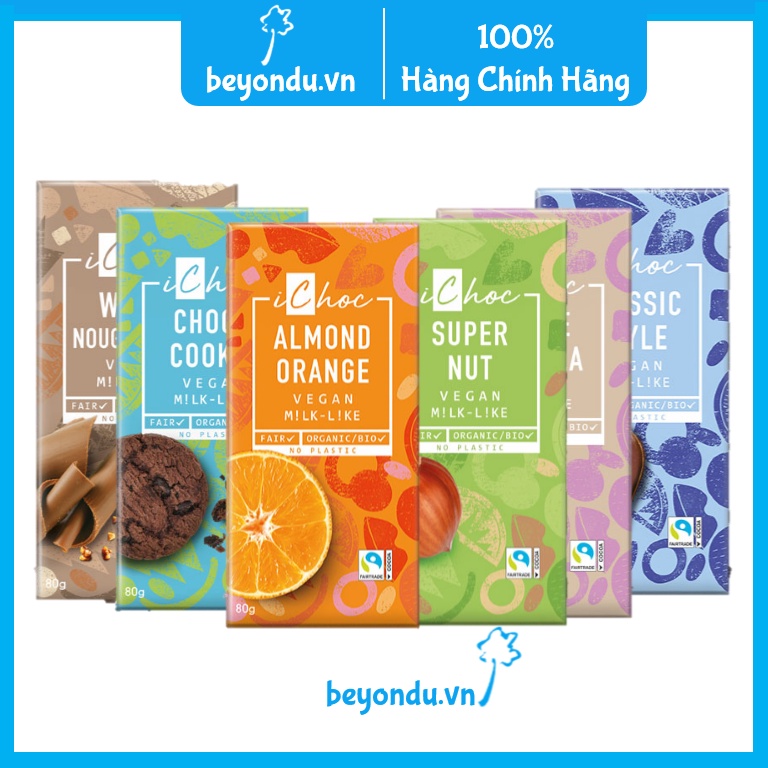 Socola hữu cơ thuần chay ichoc 80g