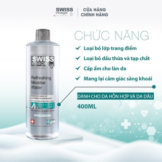 Bộ đôi Skincare Swiss Image nước tẩy trang và sữa rửa mặt làm sạch ngăn ngừa mụn không gây khô rít cho da dầu mụn