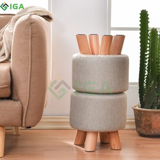 Ghế Sofa, Ghế Đôn CHÂN GỖ SỒI SẮC MÀU Thương Hiệu IGA GP28