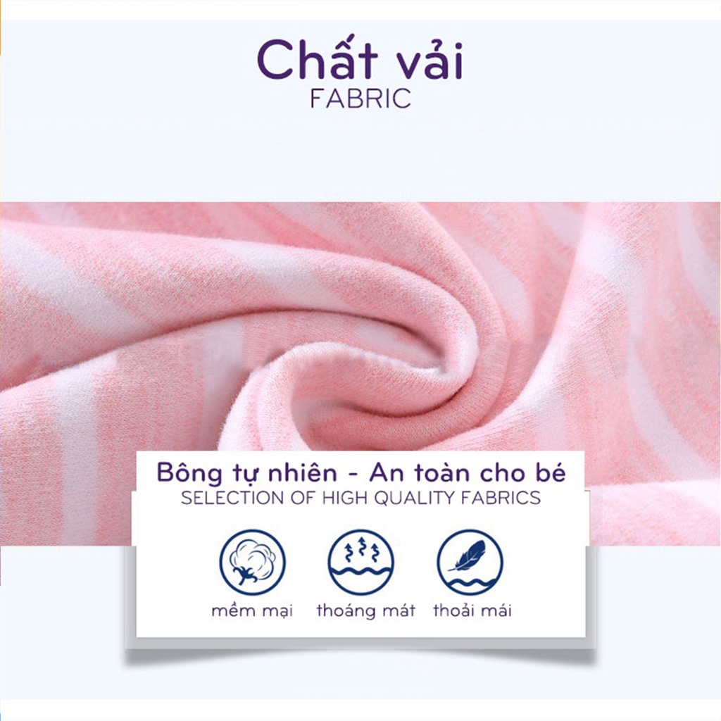 Bộ quần áo dài tay thu đông cho bé trai bé gái chất cotton nỉ in hình gấu dài ấm DOMADO BDT09