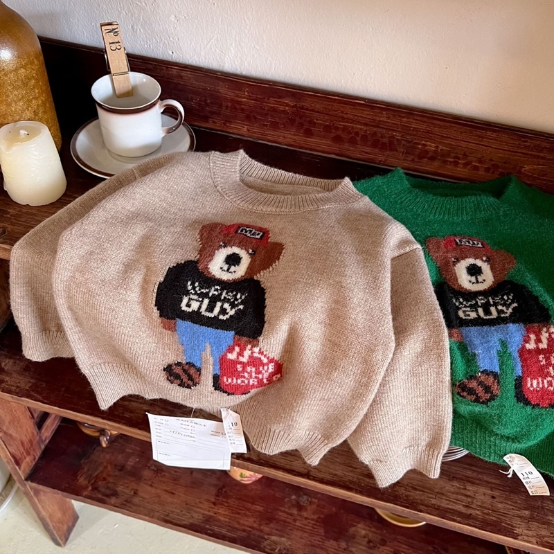 Áo Len Bé Trai - Áo Len Gấu Bé Gái Quảng Châu Cao Cấp Hãng Mmggbaby