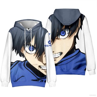 Áo hoodie anime BLUE LOCK dáng rộng thời trang unisex