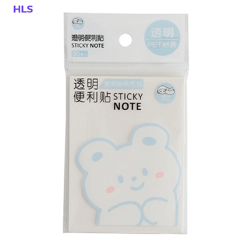 Set 50 Tờ Giấy Ghi Chú Trong Suốt Chống Nước Tiện Dụng