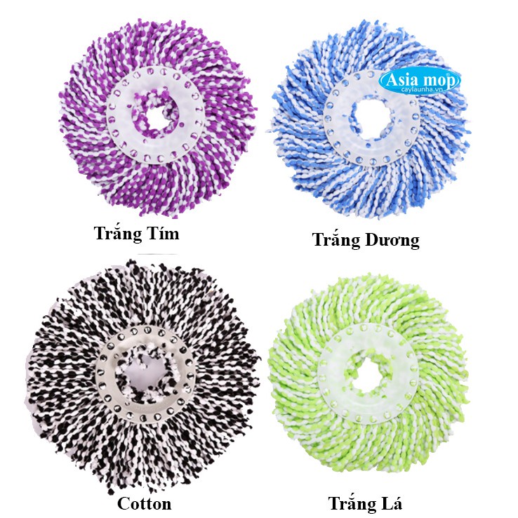 Miếng bông lau nhà 360 ĐỘ ASIAMOP sợi Microfiber siêu thấm hút