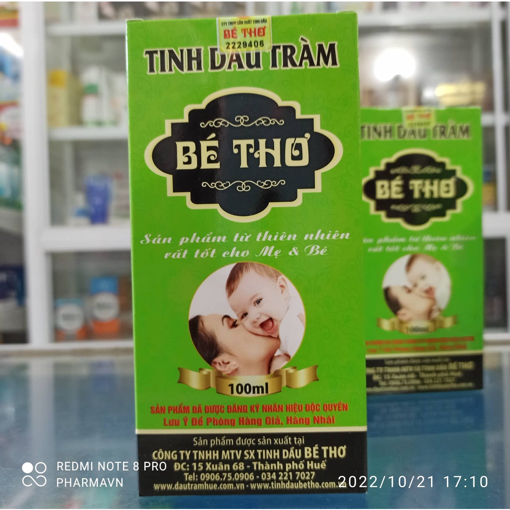 Tinh dầu tràm Bé Thơ chai 50 và 100ml (có tem chống hàng giả )