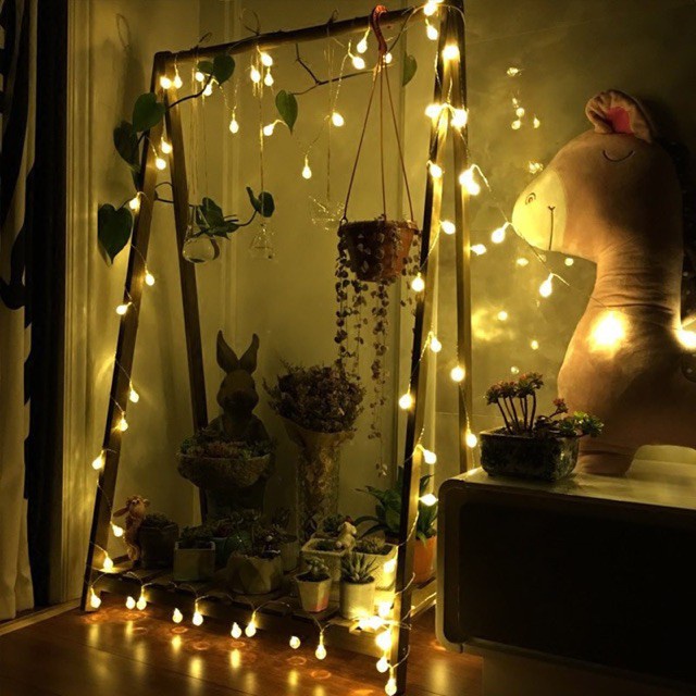 Dây Nháy Đèn LED Bi Bọt Nước 9 Mét Trang Trí Decor TẾT NOEL NHÀ CỬA Siêu Bền Đẹp