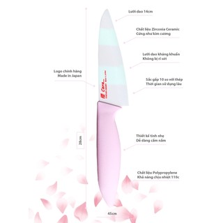 Dao gốm Nhật Bản Ceramic Forever Sakura Cera 14cm