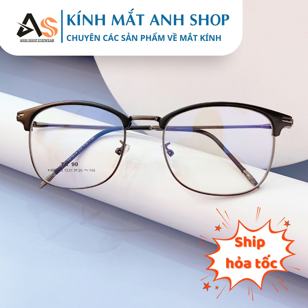 Gọng kính tròn bầu thời trang nam và nữ chất liệu kim loại 2713