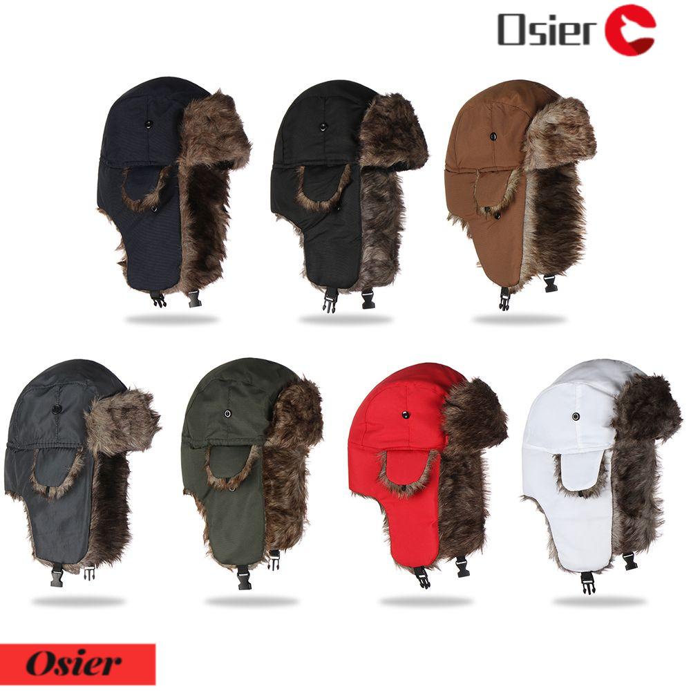 Osier1 Mũ Bomber Lông Thú Che Tai Thời Trang Mùa Đông Cho Nam Và Nữ