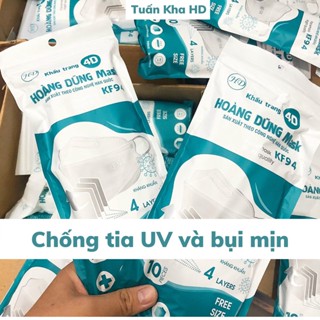 [ Sét 100c ] Khẩu Trang Y Tế KF94 Hoàng Dũng hàng chính hãng giấy kháng khuẩn 99% vải loại 1 dễ thở ôm mặt dây rộng dãi