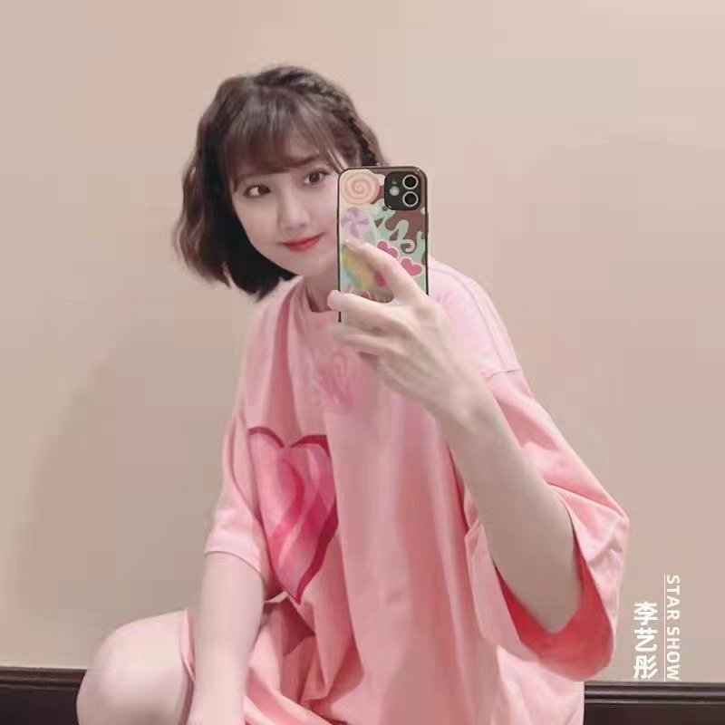 NRVP Áo Thun Unisex Mùa Hè Dáng Suông Tay Cộc Phong Cách Hàn Quốc Cho Nam Nữ