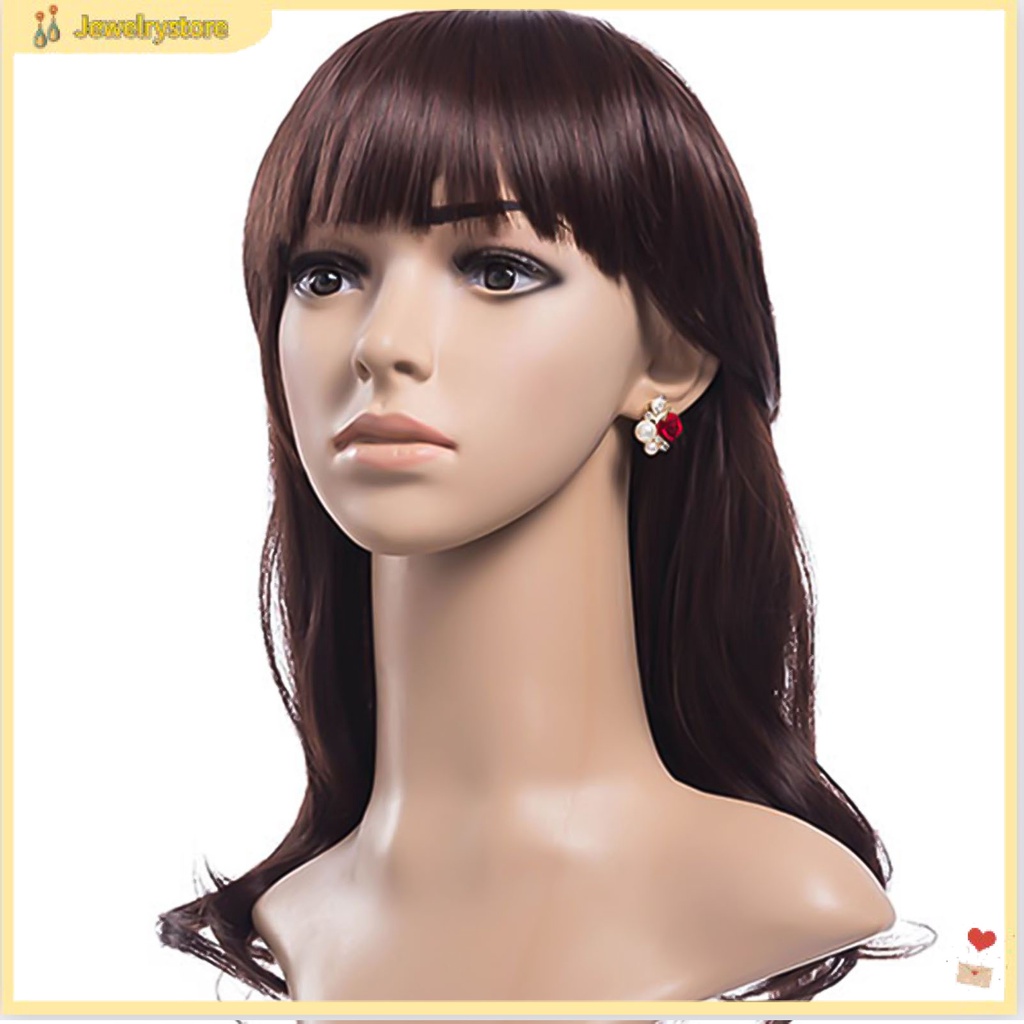 Khuyên tai hình hoa hồng đính ngọc trai xinh xắn