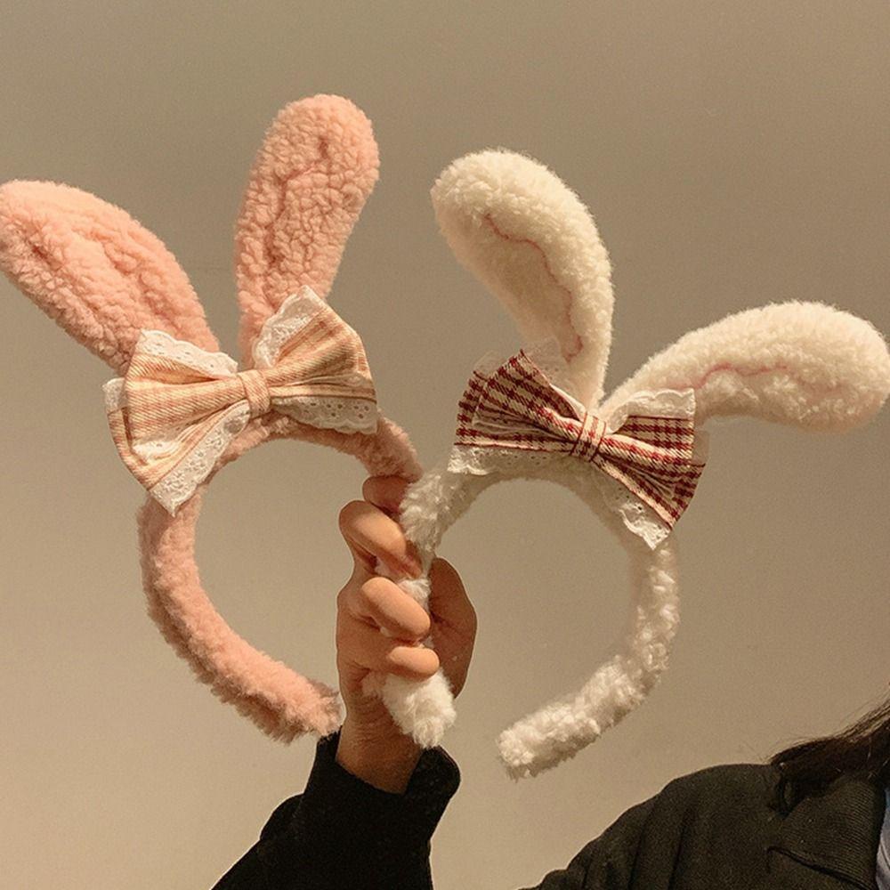 Băng Đô Cài Tóc Bằng Vải Bông Đính Nơ Họa Tiết Hoạt Hình Thời Trang Thu Đông Cho Nữ