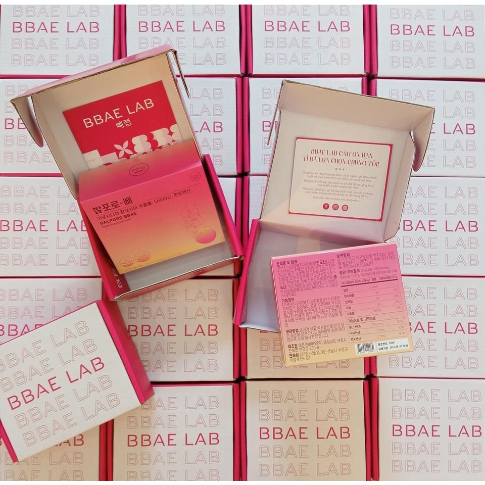 Sủi giảm cân Balporo Bbae hộp 3 set 10 viên Hàn Quốc mẫu mới