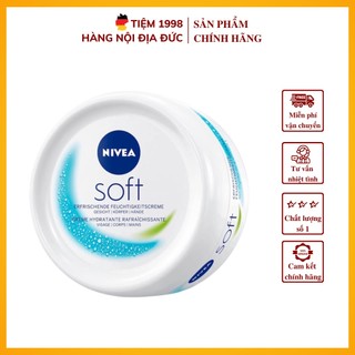 Kem dưỡng ẩm nivea soft đức 200ml sử dụng cho mặt và body giúp dưỡng ẩm và dưỡng trắng