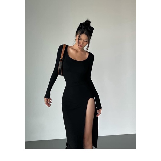 Đầm Body bigsize Xẻ Đùi Siêu Hack Dáng