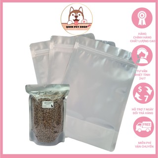 Túi zip bạc- túi chiết hạt cho mèo loại 500g và 1kg