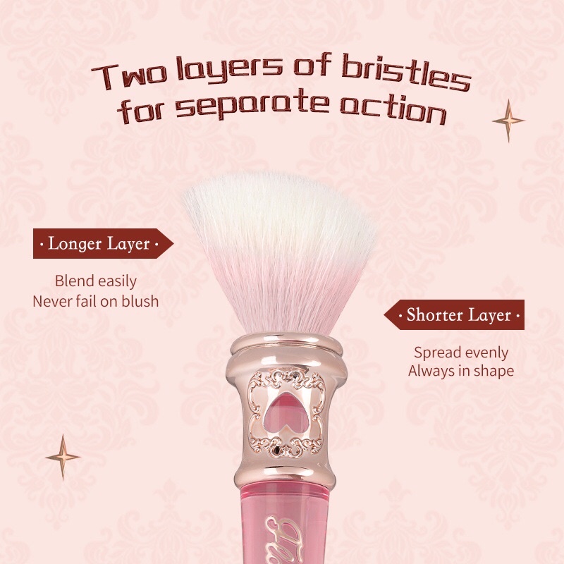 Cọ đánh phấn phủ má hồng Flower knows flowerknows Stippling brush rococo strawberry collection siêu xinh