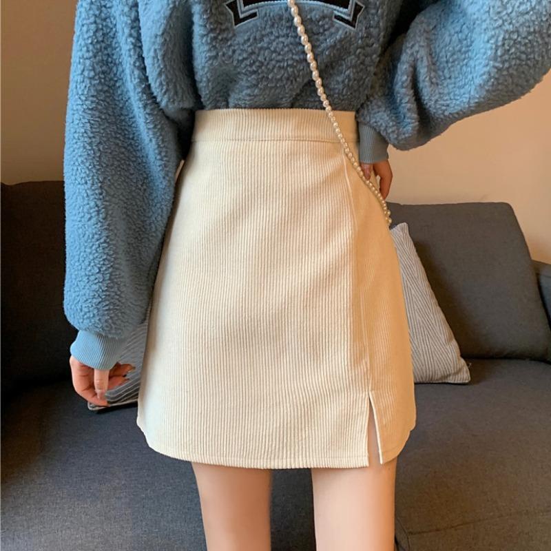 Chân Váy Nhung Chữ A Lưng Cao Xẻ Tà Mẫu Mới 2022 Thời Trang Cho Nữ