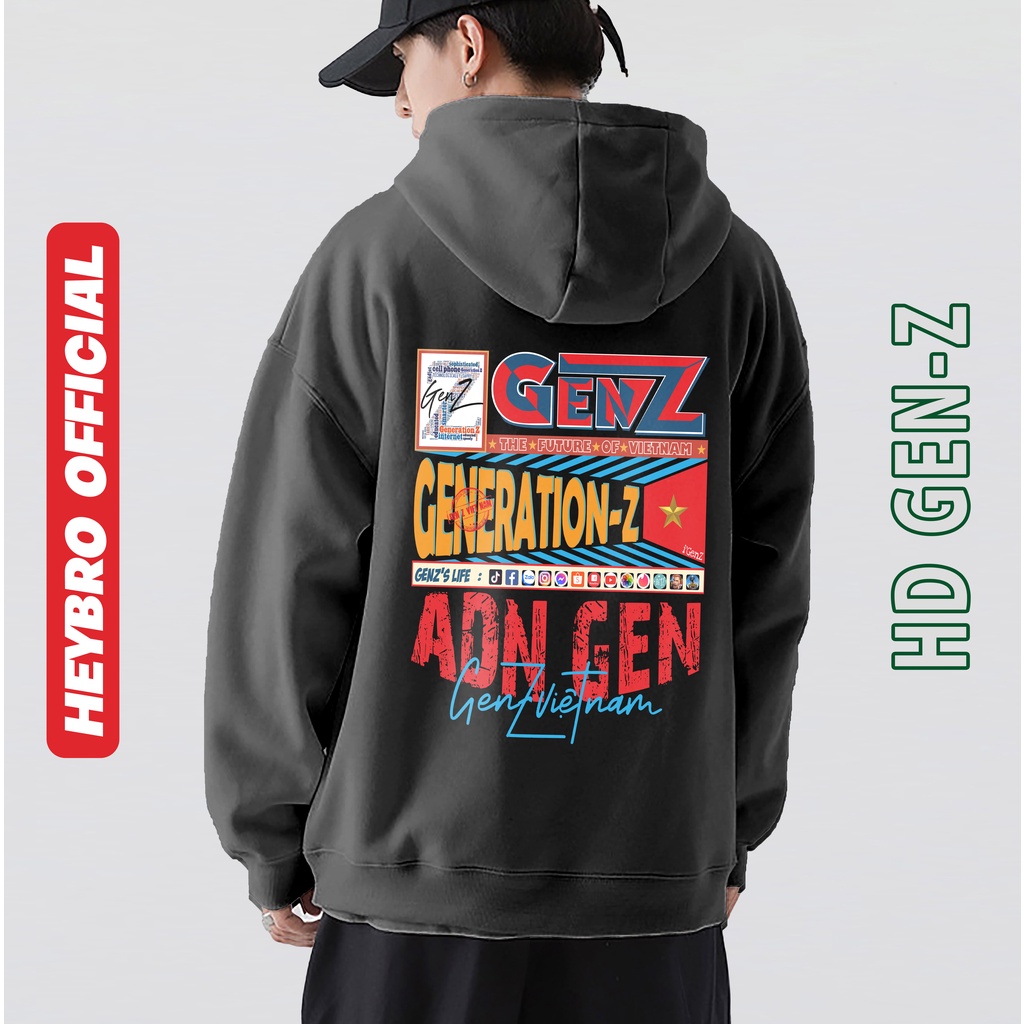 Áo hoodie HEYBRO / Hoodie Unisex Nam Nữ HD15