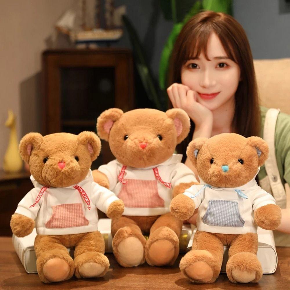 Thú Nhồi Bông Hình Chú Gấu Mặc Áo Sweater Mềm Mại Đáng Yêu