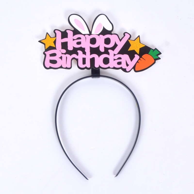 Bờm cà rốt Happy Birthday - Trang trí sinh nhật