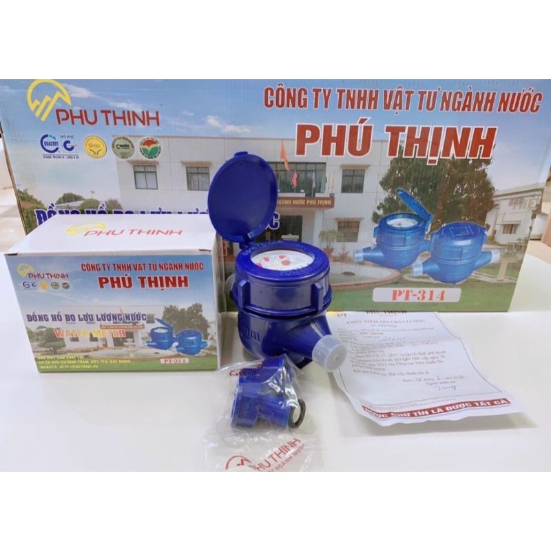 ĐỒNG HỒ NƯỚC VIỆT NAM, CÔNG TƠ NƯỚC hiệu Phú Thịnh có tem kiểm định giá cực rẻ