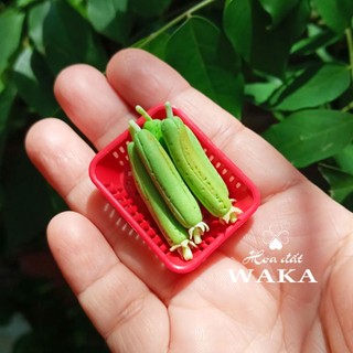 Mô hình trái mướp mini- rau củ quả mini 1/12