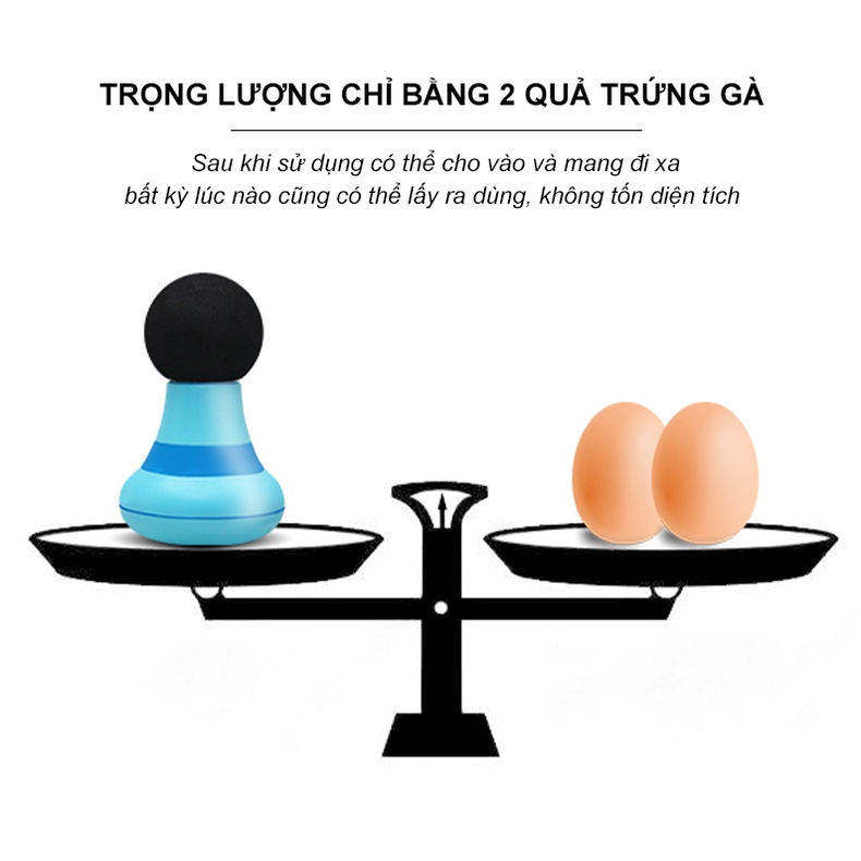Máy massage cầm tay mini Mát xa vai gáy 6 cấp độ chuyên sâu giãn cơ Giảm đau lưng hiệu quả
