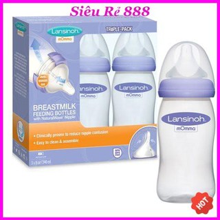 ⚡️ Bình sữa Lansinoh momma 160ml/240ml (đủ size núm)