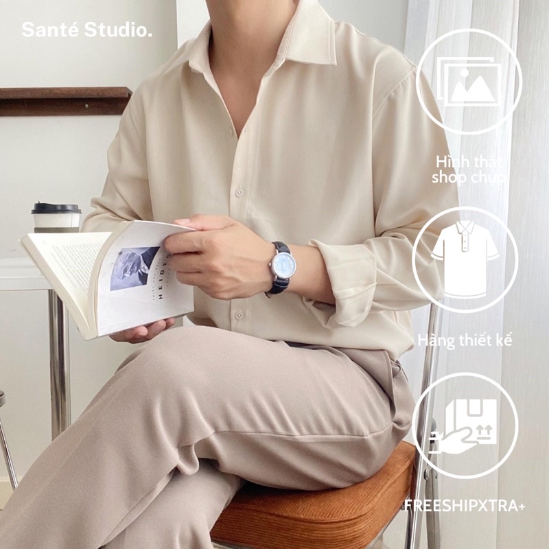 SANTÉ STUDIO - Áo sơ mi nam trơn basic - DAILY SHIRT.